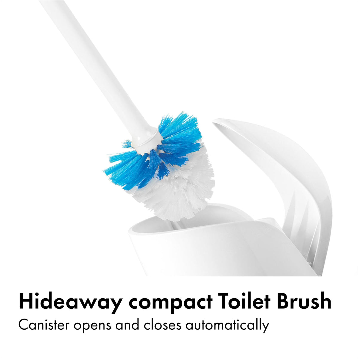 Compact Toilet Brush | Firm bristles for effective cleaning, comfortable non-slip handle, compact storage