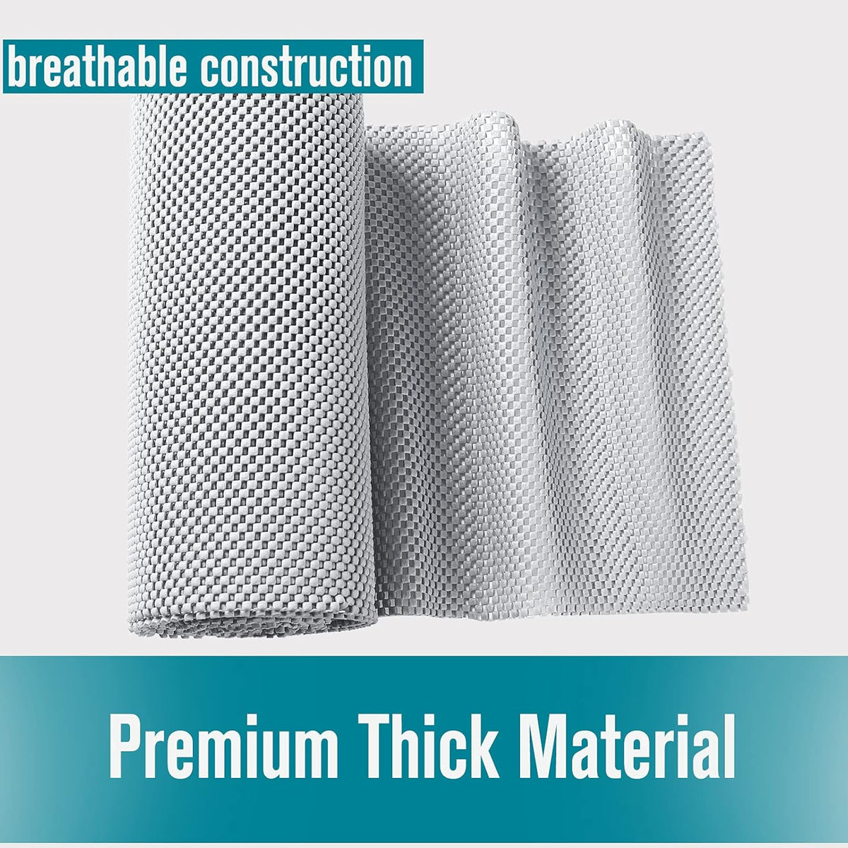 Non Slip and Grip Durable Clean Pad Full Size 17.7 Inches x 20 Feet for Drawers, Shelves, Cabinets, Storage, Kitchen, Desks, Kitchenware, Tableware