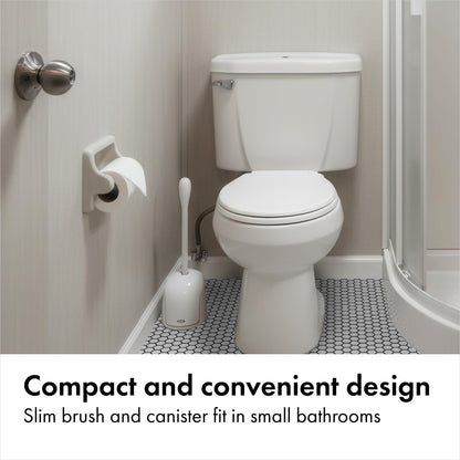 Compact Toilet Brush | Firm bristles for effective cleaning, comfortable non-slip handle, compact storage