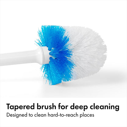 Compact Toilet Brush | Firm bristles for effective cleaning, comfortable non-slip handle, compact storage